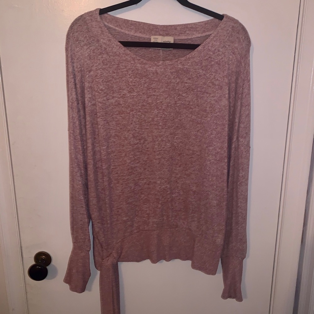 Anthropologie long sleep lounge knit w/ front tie